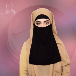 Black Chiffon Niqab - Image 2