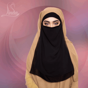 Black Chiffon Niqab - Image 3
