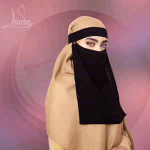 Black Chiffon Niqab - Image 1