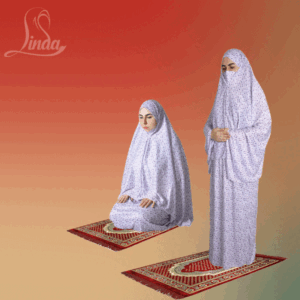 Two-Piece Printed Prayer Set – White Blossom - Image 1