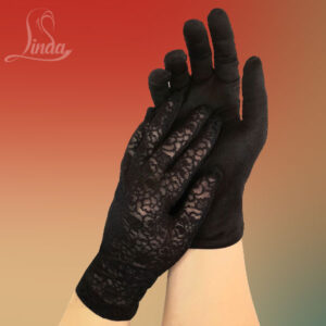 Lace fabric gloves - Image 1