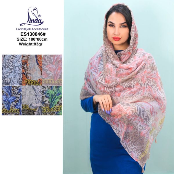 Linda Women's Shawl Head & Body Cover Modern Unique Design UV Protection #ES-130046