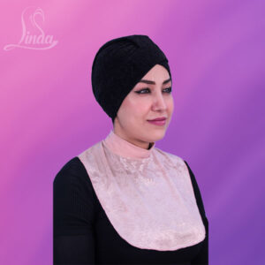 Linda Satin Pink Floral Neck Cover - Image 2