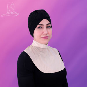 Linda Satin Pink Floral Neck Cover - Image 3