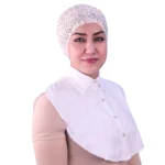White Buttoned Neck Cover for Women