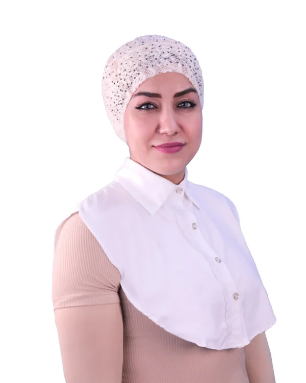 White Buttoned Neck Cover for Women