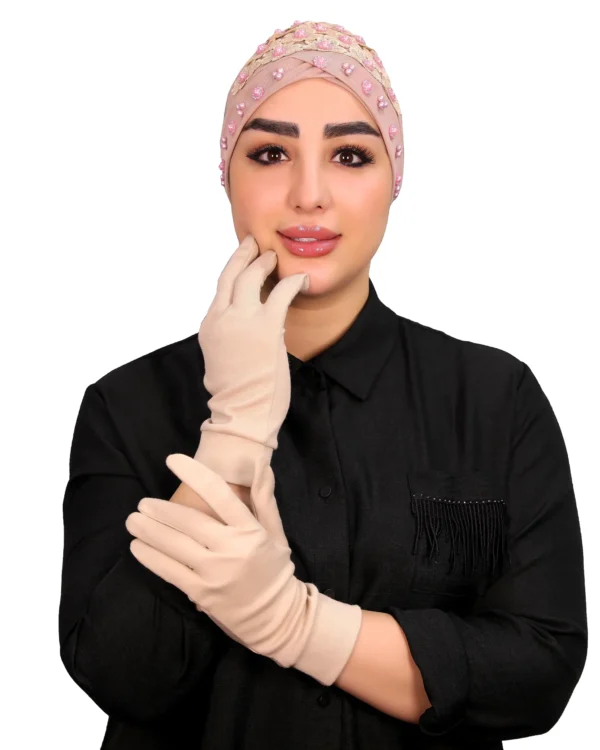 Light Pink Cotton Gloves for Women