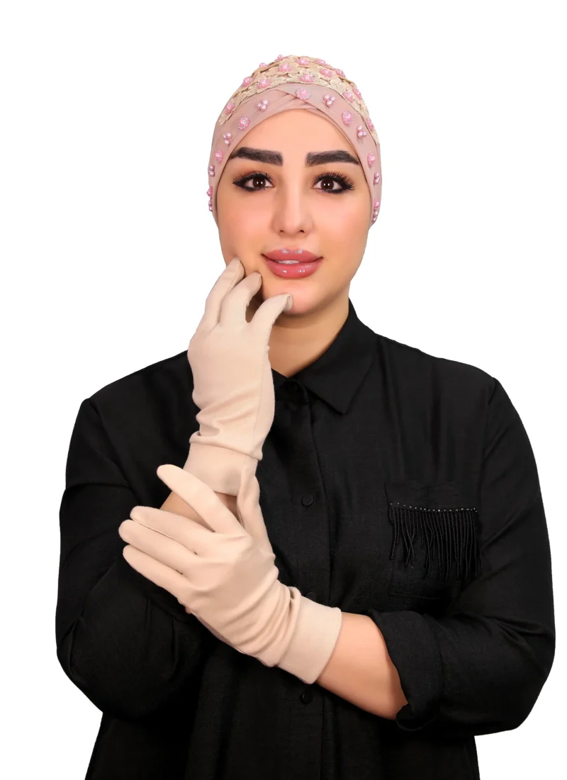 Light Pink Cotton Gloves for Women