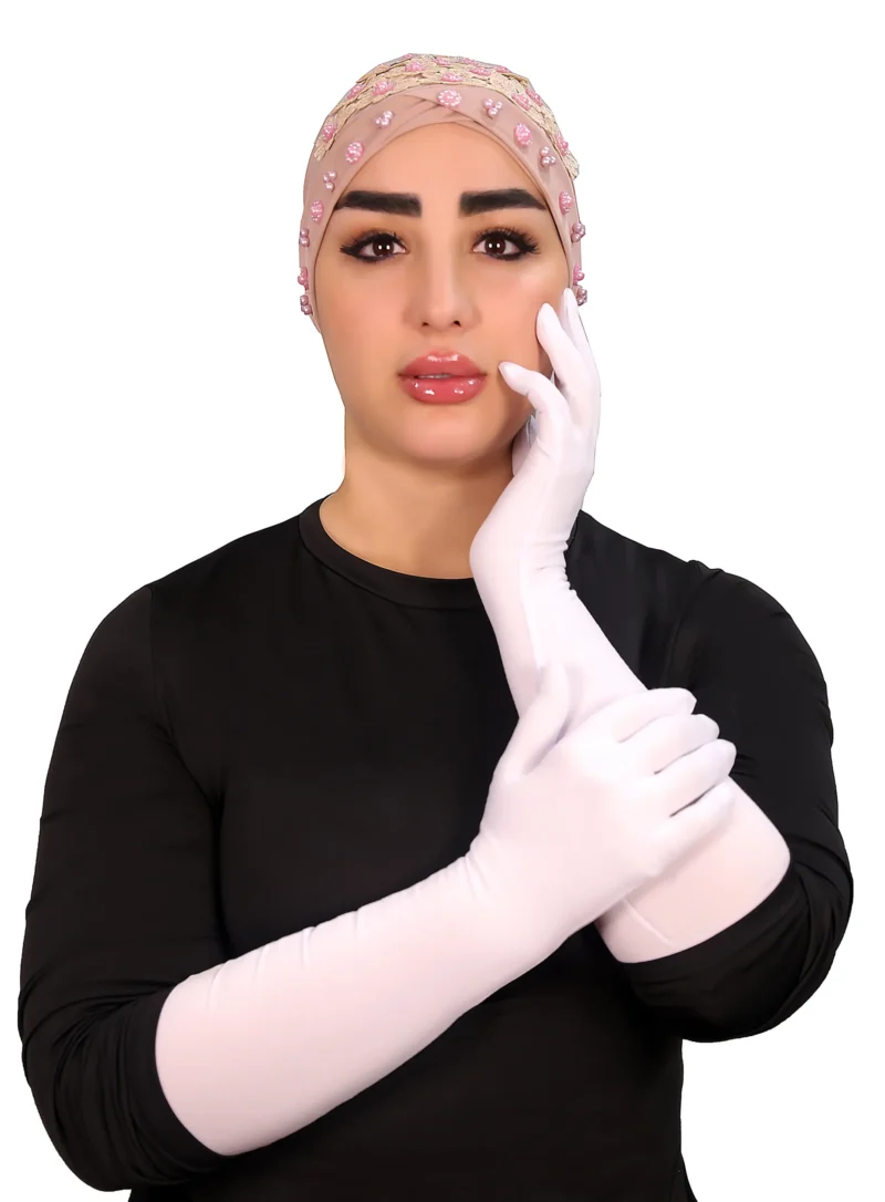 1 Luxury Cotton Long Gloves for Women