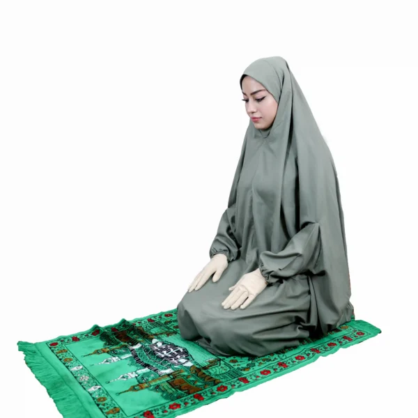 Sage Green Islamic Prayer Dress for Women – Modest Wear - Image 5