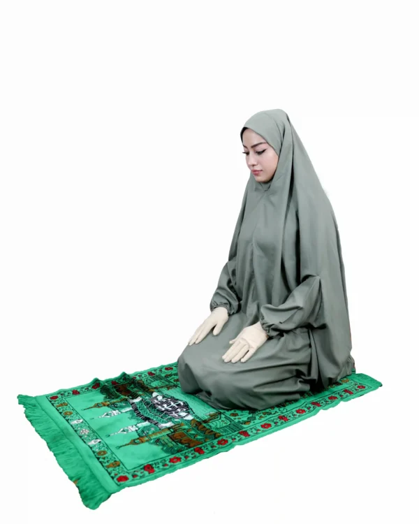 Sage Green Islamic Prayer Dress for Women – Modest Wear - Image 5