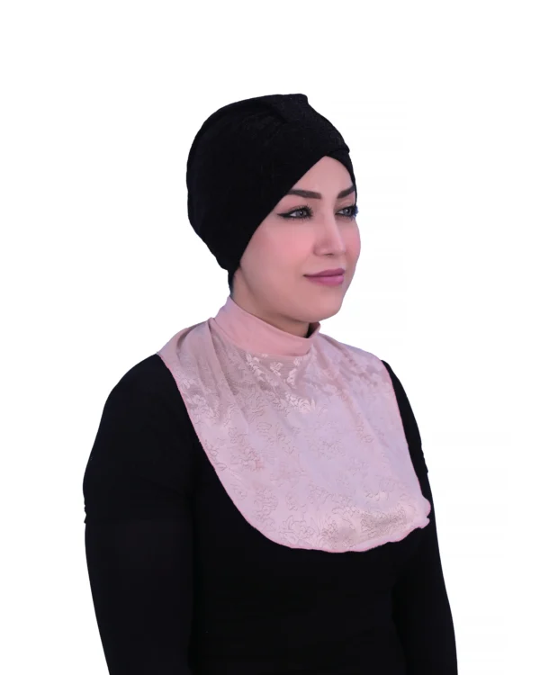 Floral Bib Neck Cover for Women – Modest Detachable Collar - Image 3