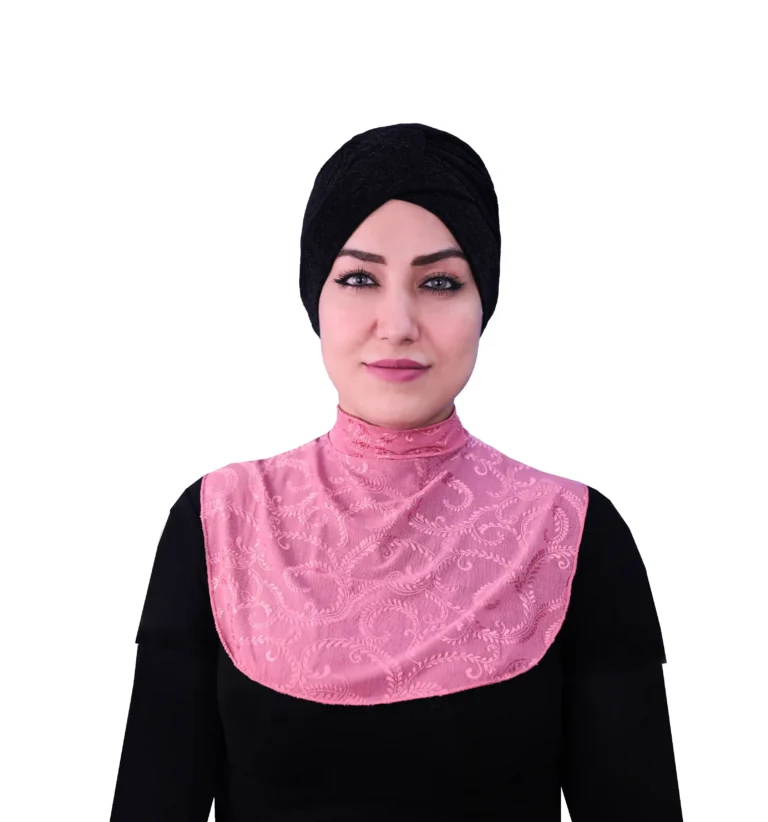 Pink Lace Bib Style Neck Cover for Women