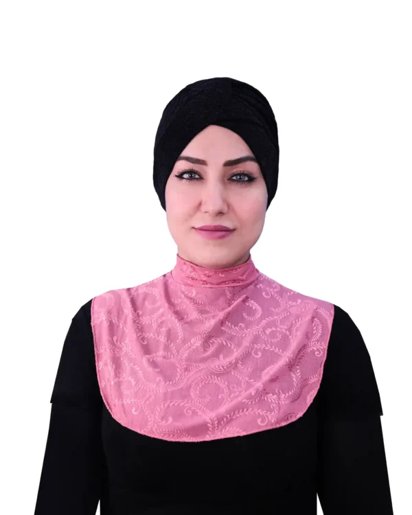 Pink Lace Bib Style Neck Cover for Women