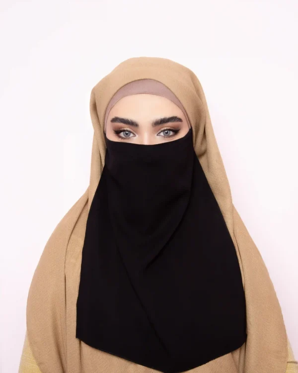 Black Islamic Niqab for Women – Modest Full Coverage - Image 3