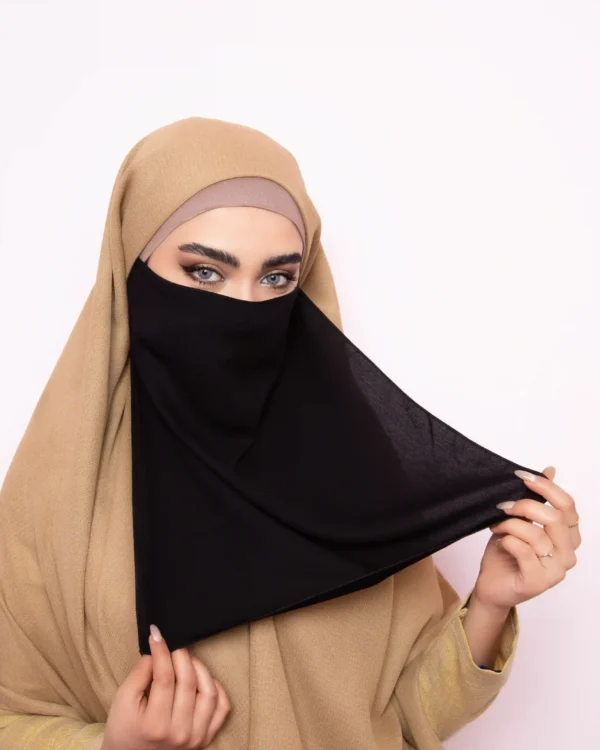 Black Islamic Niqab for Women – Modest Full Coverage - Image 4