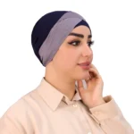 Stylish Two Tone Turban Cap for Women