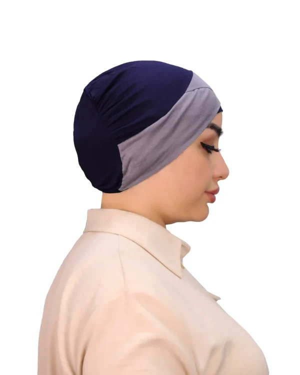 Stylish Two Tone Turban Cap for Women – Soft & Versatile - Image 3