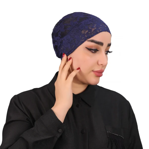 Elegant Lace Turban Cap for Women – Stylish Headwear - Image 5