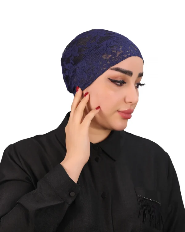 Elegant Lace Turban Cap for Women – Stylish Headwear - Image 5