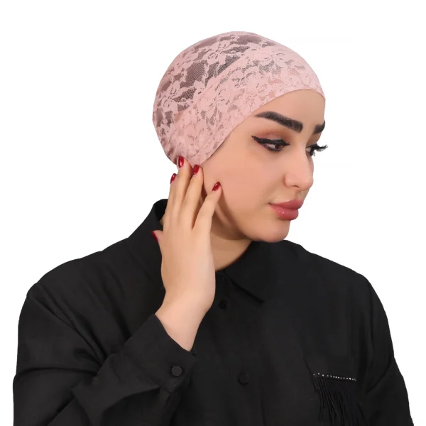 Elegant Lace Turban Cap for Women – Stylish Headwear - Image 6