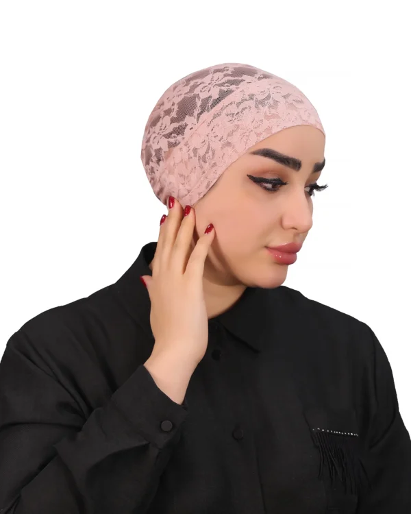 Elegant Lace Turban Cap for Women – Stylish Headwear - Image 6