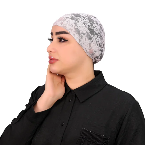 Elegant Lace Turban Cap for Women – Stylish Headwear - Image 8