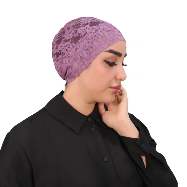 Elegant Lace Turban Cap for Women – Stylish Headwear - Image 9