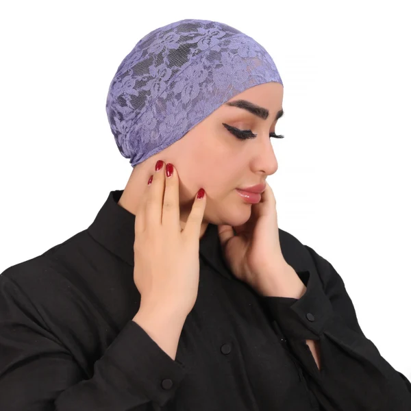 Elegant Lace Turban Cap for Women – Stylish Headwear - Image 10