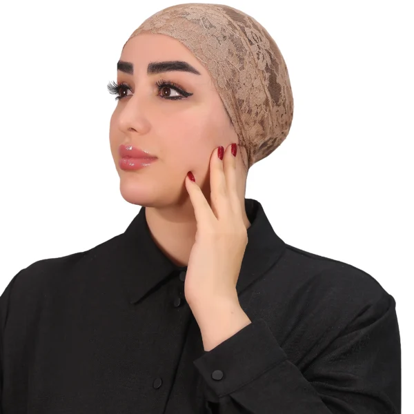Elegant Lace Turban Cap for Women – Stylish Headwear - Image 13