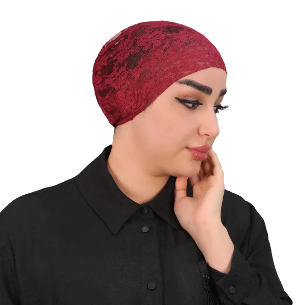 Elegant Lace Turban Cap for Women – Stylish Headwear - Image 15