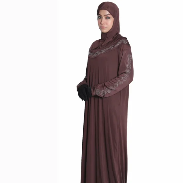 Premium Brown Islamic Prayer Dress for Women | 50% Off - Image 4