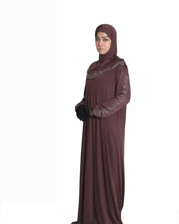 Premium Brown Islamic Prayer Dress for Women | 50% Off - Image 4