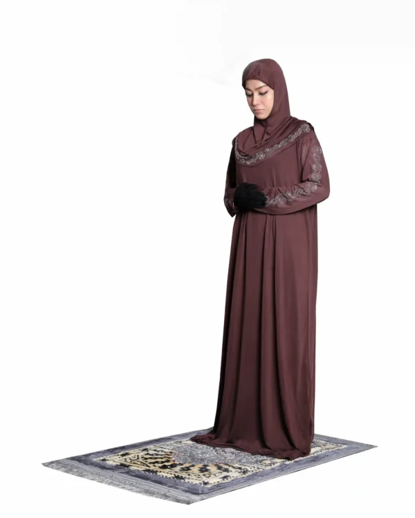 Premium Brown Islamic Prayer Dress for Women | 50% Off - Image 3