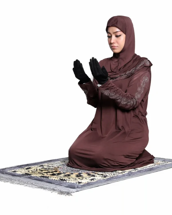 Premium Brown Islamic Prayer Dress for Women | 50% Off - Image 2