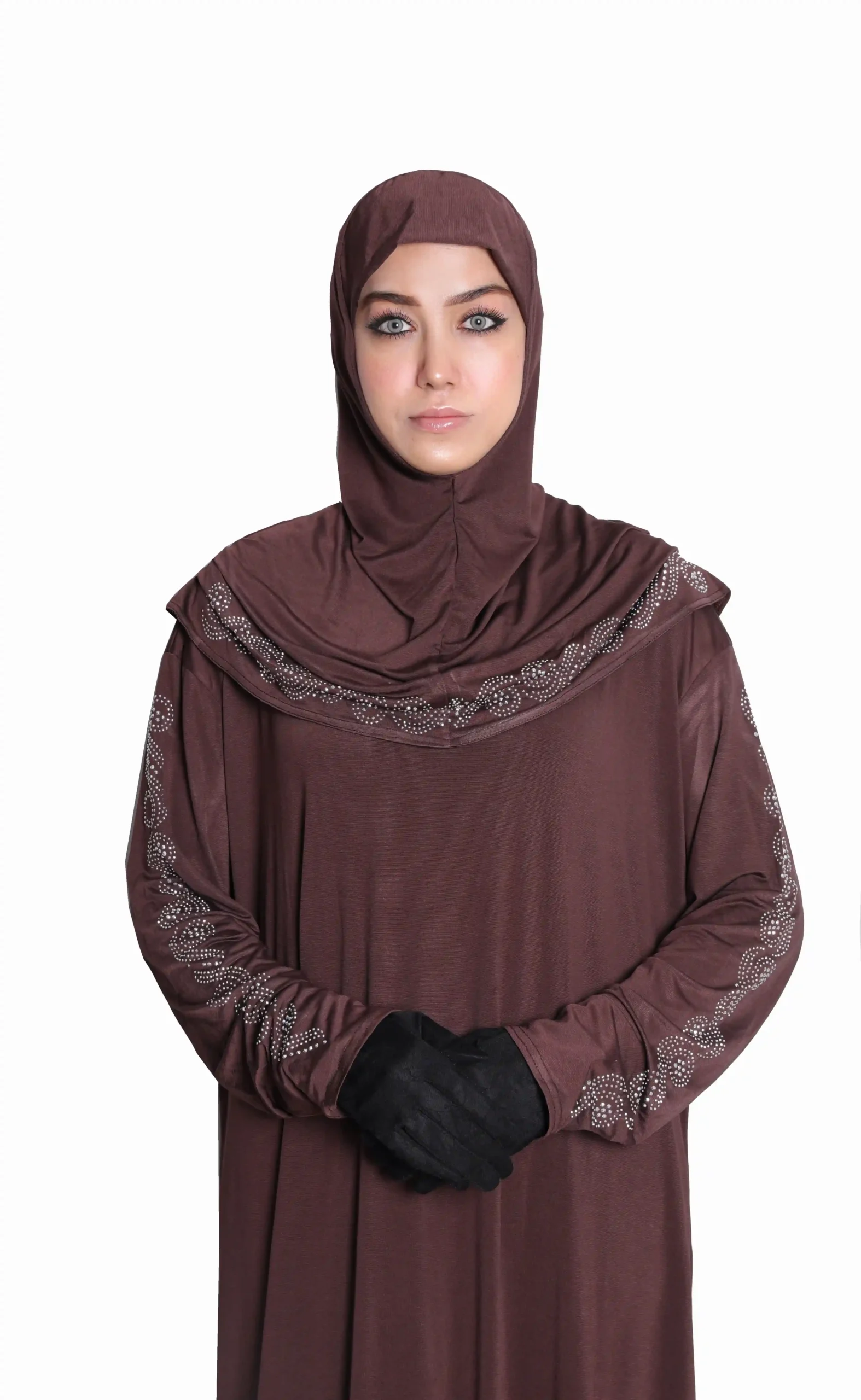 Brown Islamic Prayer Dress for Women