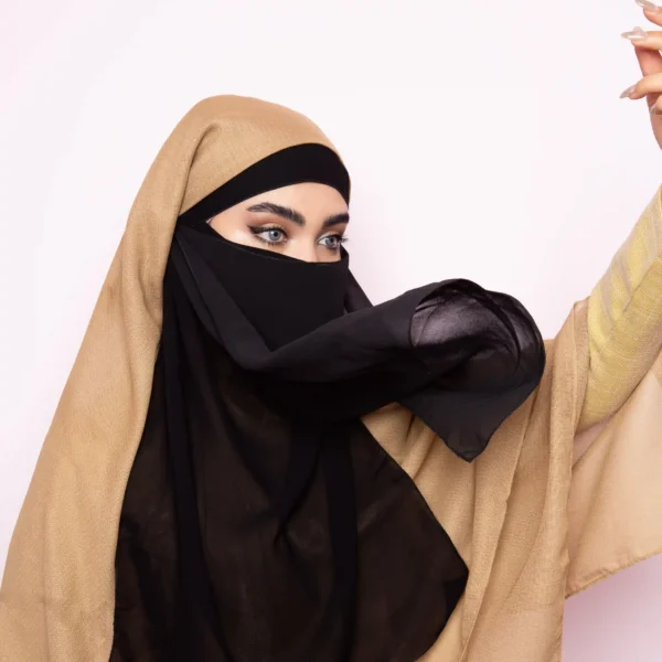 Flowing Black Islamic Niqab for Women – Elegant & Modest - Image 4