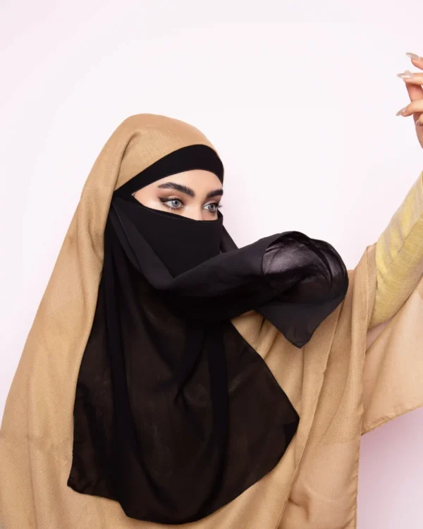 Flowing Black Islamic Niqab for Women – Elegant & Modest - Image 4