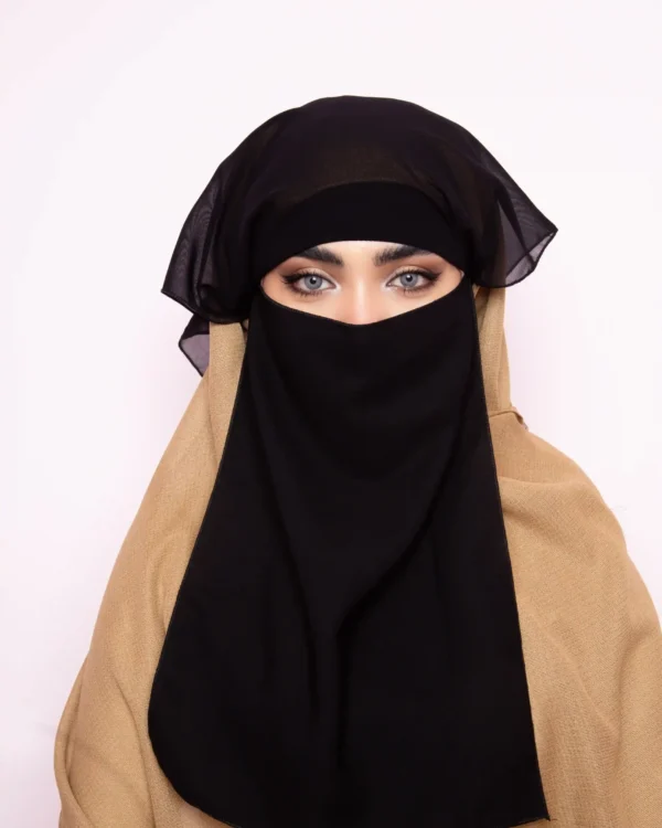 Flowing Black Islamic Niqab for Women – Elegant & Modest - Image 3