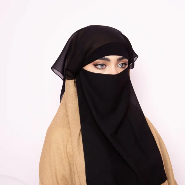 Flowing Black Islamic Niqab for Women – Elegant & Modest - Image 5