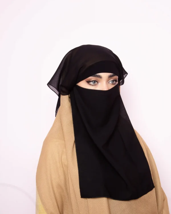 Flowing Black Islamic Niqab for Women – Elegant & Modest - Image 5
