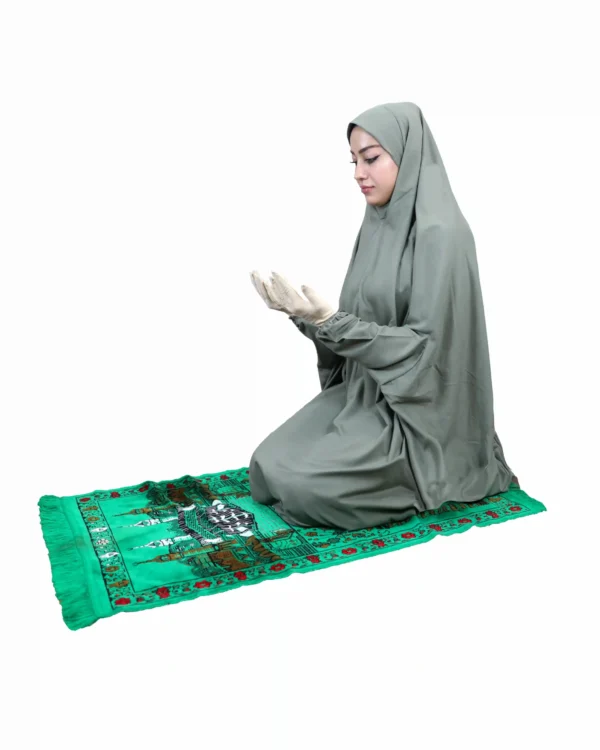Sage Green Islamic Prayer Dress for Women