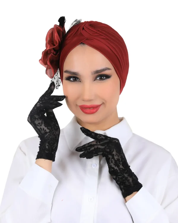 Black Dantel Floral Lace Gloves for Women | Elegant Modest Wear - Image 3