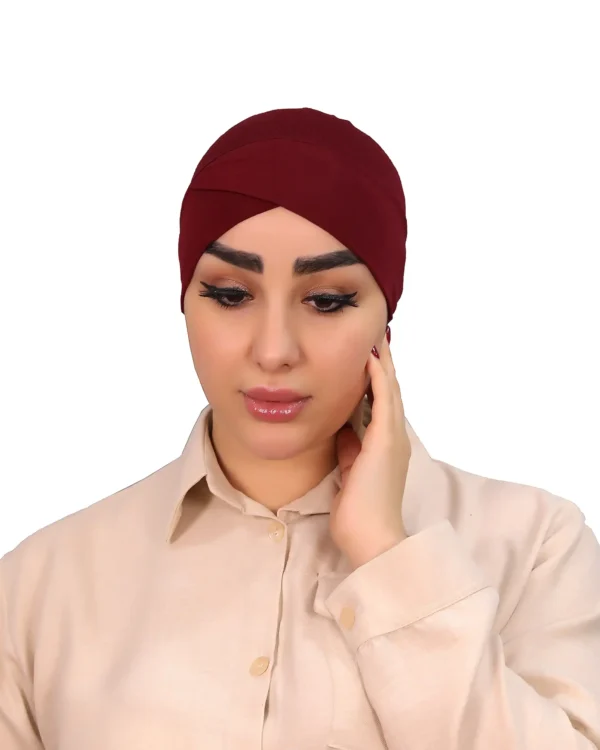 Comfortable Cross Front Turban Cap for Women – Chic & Soft - Image 6