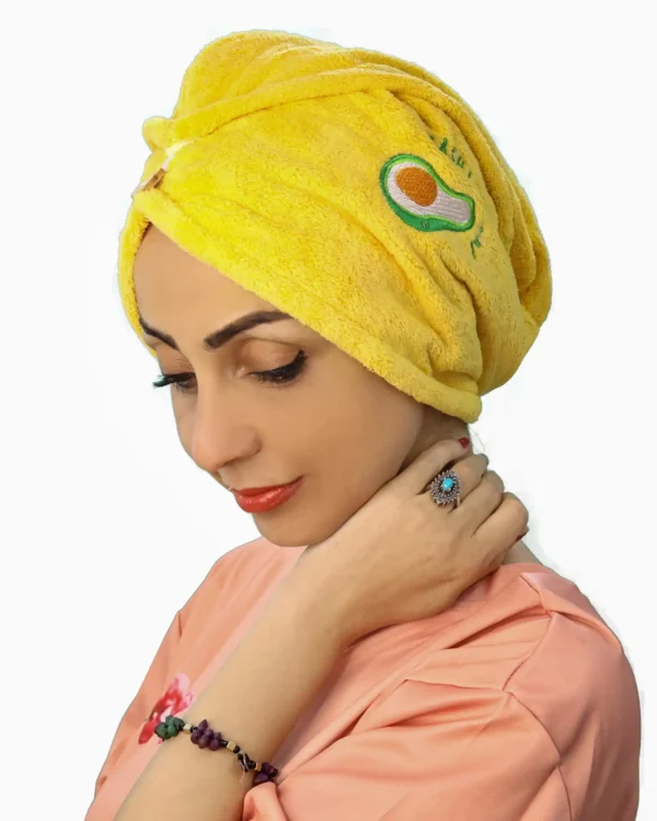 The rear view of the Comfortable Embroidered Fashion Turban, clearly showing the full head coverage and the gentle texture of the back panel.