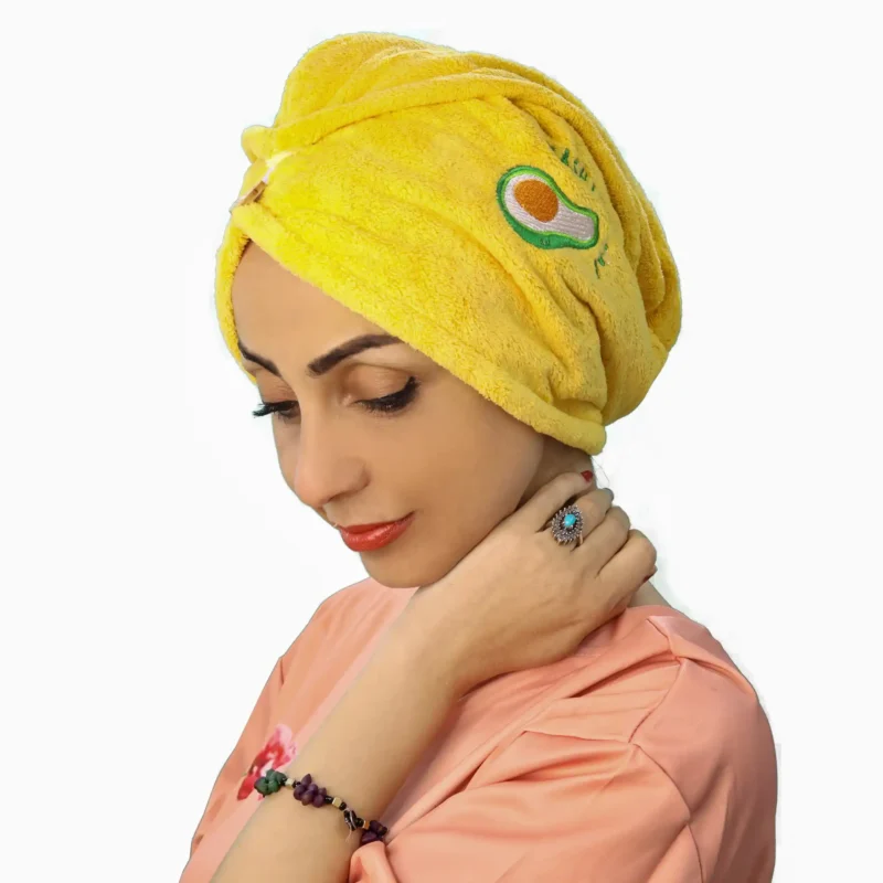 The rear view of the Comfortable Embroidered Fashion Turban, clearly showing the full head coverage and the gentle texture of the back panel.