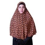 Black & Orange Sunburst Rayon Hijab | Modest Everyday Wear
