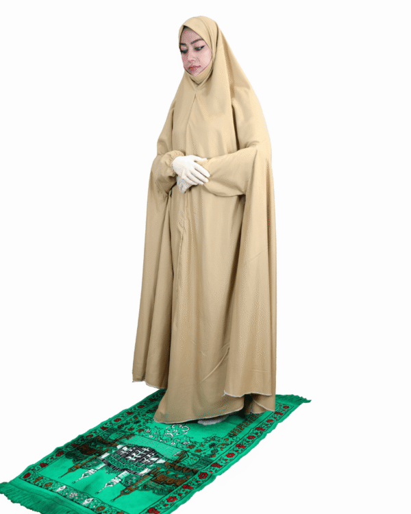 Flowing Khaki Prayer Dress for Women – Modest & Elegant
