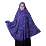 Premium Blue Floral Rayon Ladies Hijab – Elegant & Modest