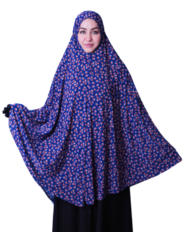 Premium Blue Floral Rayon Ladies Hijab – Elegant & Modest